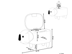 Lastenhuone<Beliani Elainjakkara Sametti Säilytystila Vaaleanharmaa Coala