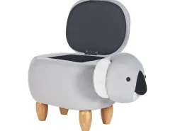 Lastenhuone<Beliani Elainjakkara Sametti Säilytystila Vaaleanharmaa Coala