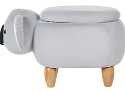 Lastenhuone<Beliani Elainjakkara Sametti Säilytystila Vaaleanharmaa Coala