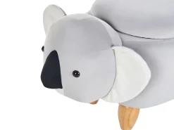 Lastenhuone<Beliani Elainjakkara Sametti Säilytystila Vaaleanharmaa Coala