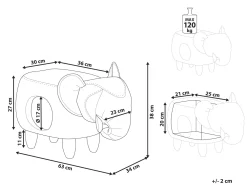 Lastenhuone<Beliani Elainrahi Harmaa Jumbo