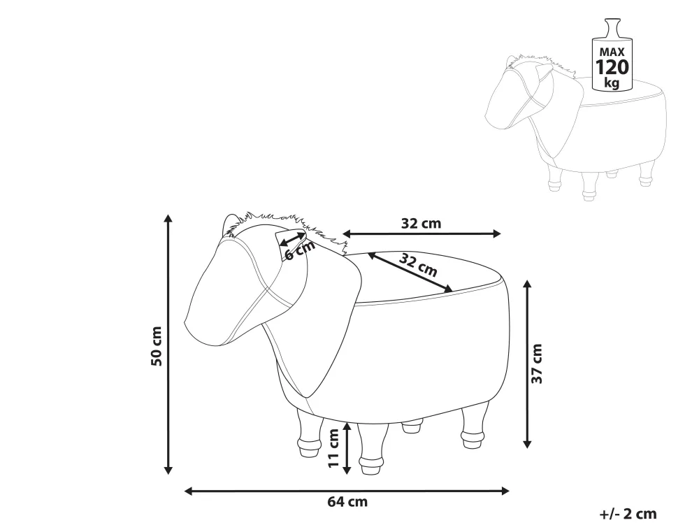 Lastenhuone<Beliani Elainrahi Ruskea Horse