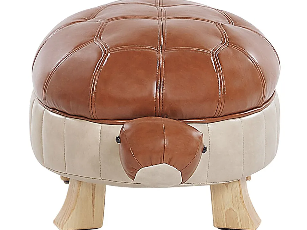 Best Beliani Elainrahi Ruskea Keinonahkainen Turtle