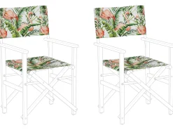 Tekstiilit<Beliani Flamingokuviollinen Vaihtokangas Puutarhatuoliin 2 Kpl Cine