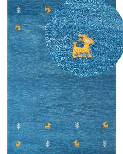 Matot<Beliani Gabbeh-Matto Villa Tummansininen 160 X 230 Cm Calti