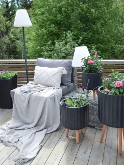 Cheap Beliani Harmaa 8-Istuttava Ulkosohvaryhma Pe-Rottingista Xxl