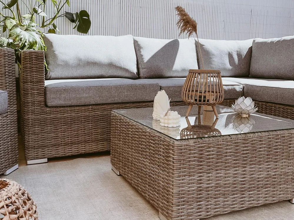 Cheap Beliani Harmaa 8-Istuttava Ulkosohvaryhma Pe-Rottingista Xxl