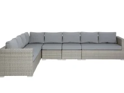 Cheap Beliani Harmaa 8-Istuttava Ulkosohvaryhma Pe-Rottingista Xxl