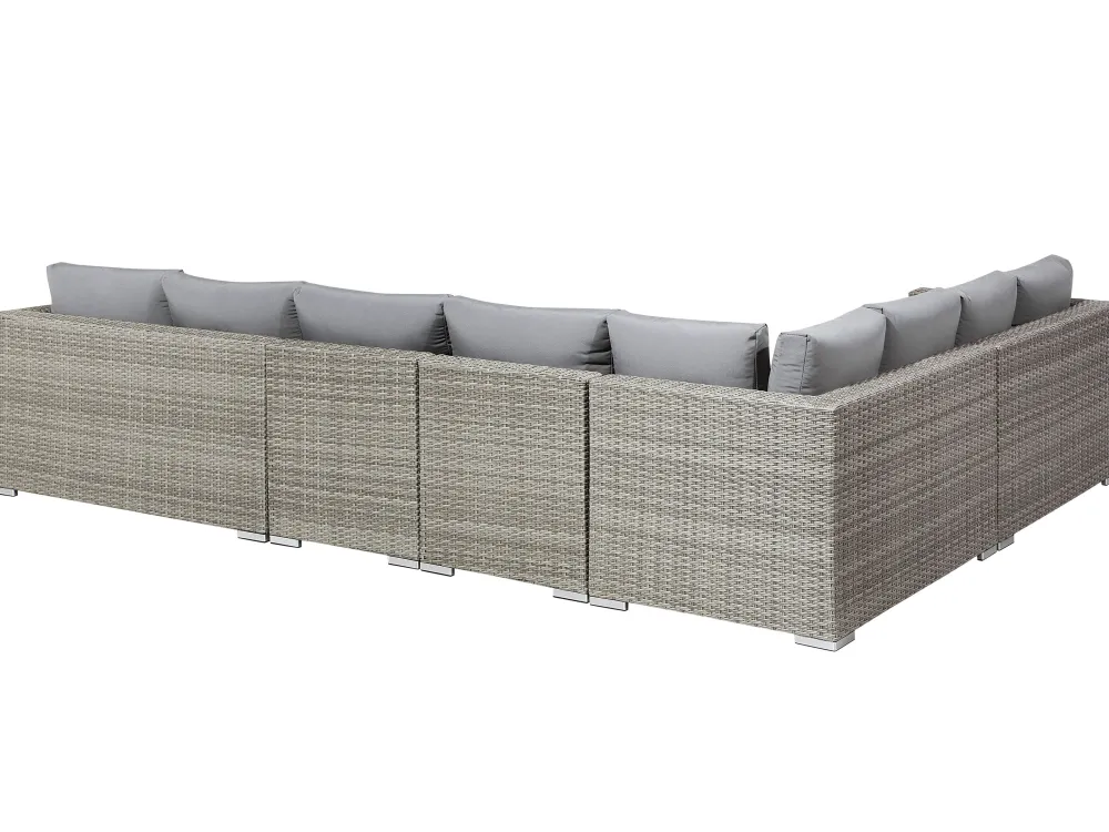 Cheap Beliani Harmaa 8-Istuttava Ulkosohvaryhma Pe-Rottingista Xxl