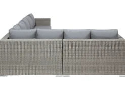 Cheap Beliani Harmaa 8-Istuttava Ulkosohvaryhma Pe-Rottingista Xxl