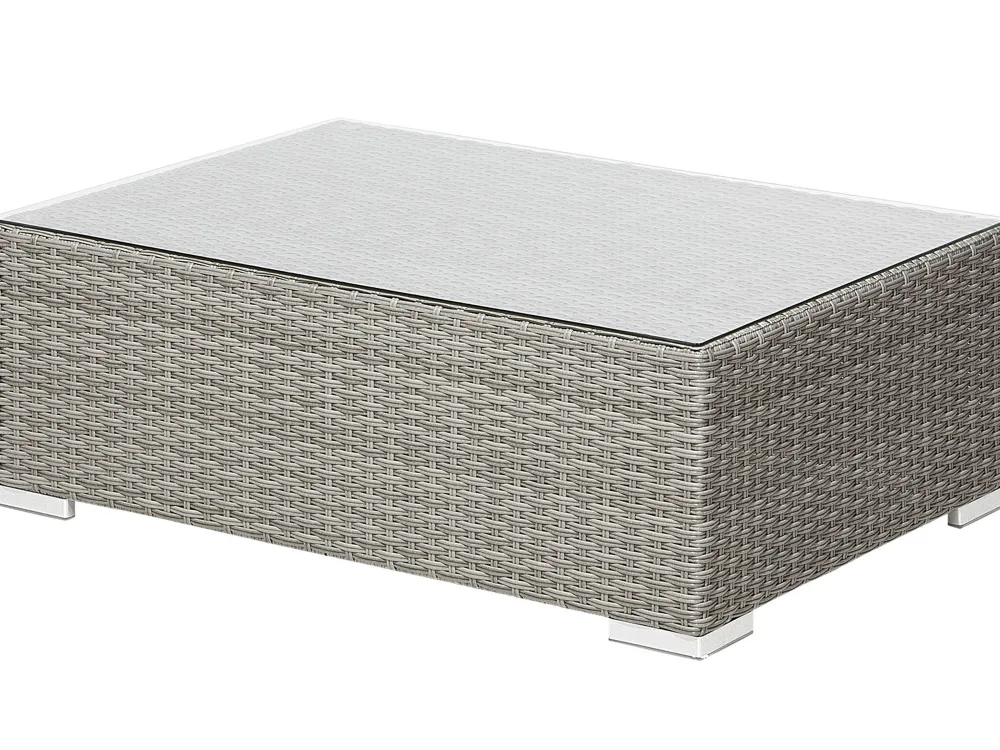 Cheap Beliani Harmaa 8-Istuttava Ulkosohvaryhma Pe-Rottingista Xxl