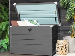 Ulkokalusteet<Beliani Harmaa Teraksinen UlkoSäilytyslaatikko 100 X 60 Cm Cebrosa