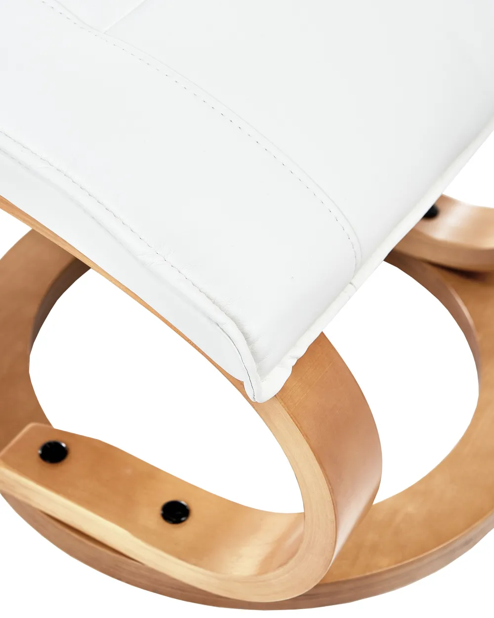 Clearance Beliani Hierontatuoli Jalkatuella Keinonahka Beige Majestic