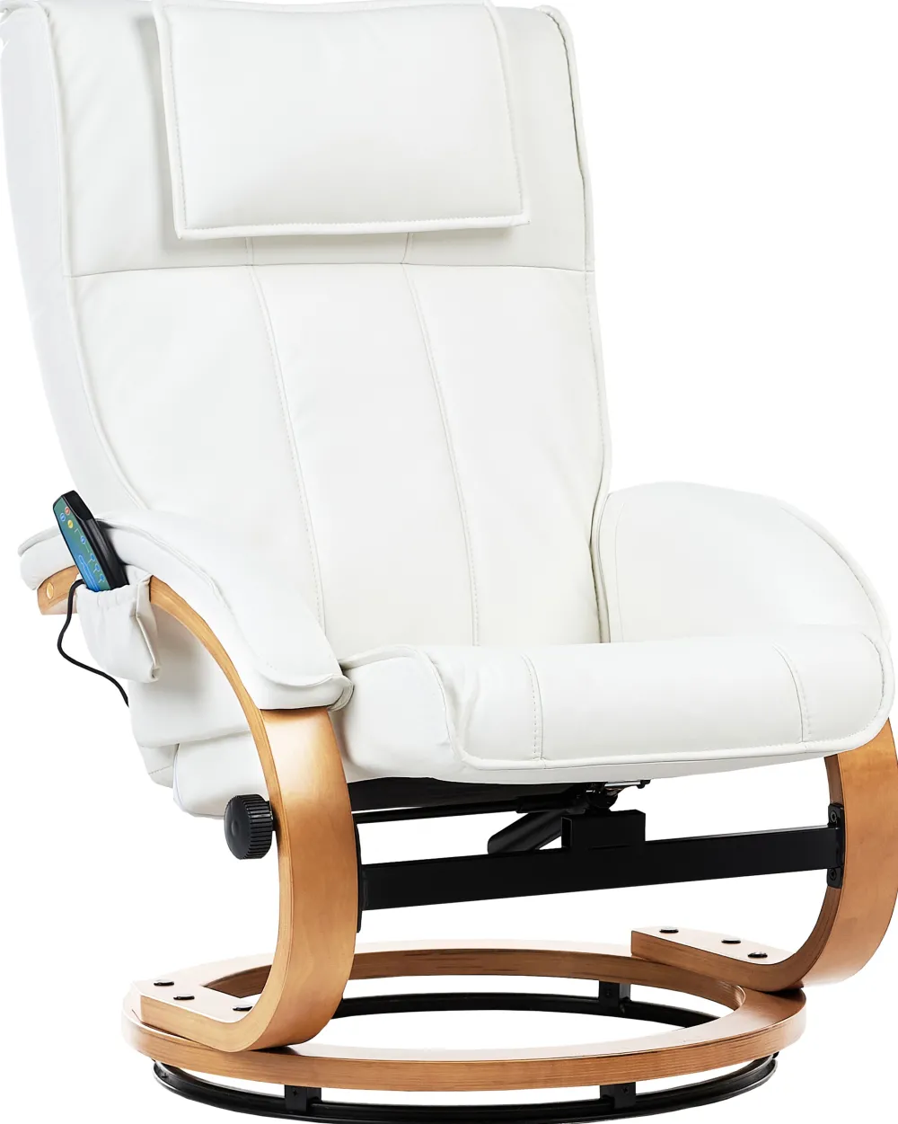 Clearance Beliani Hierontatuoli Jalkatuella Keinonahka Beige Majestic