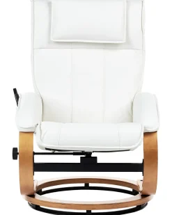 Clearance Beliani Hierontatuoli Jalkatuella Keinonahka Beige Majestic