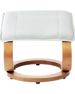 Clearance Beliani Hierontatuoli Jalkatuella Keinonahka Beige Majestic