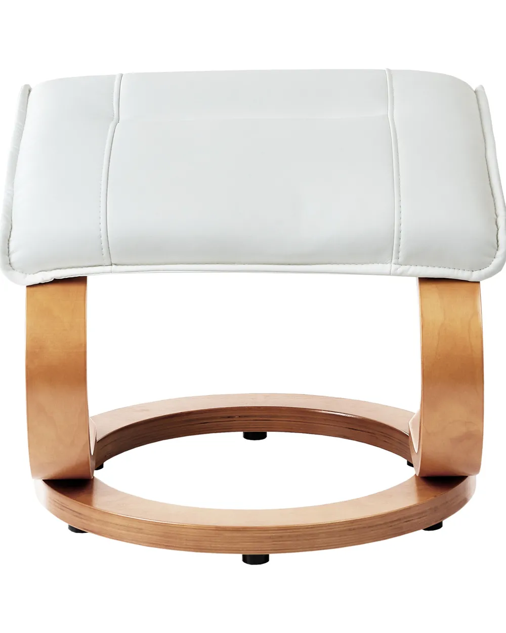 Clearance Beliani Hierontatuoli Jalkatuella Keinonahka Beige Majestic