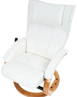 Clearance Beliani Hierontatuoli Jalkatuella Keinonahka Beige Majestic