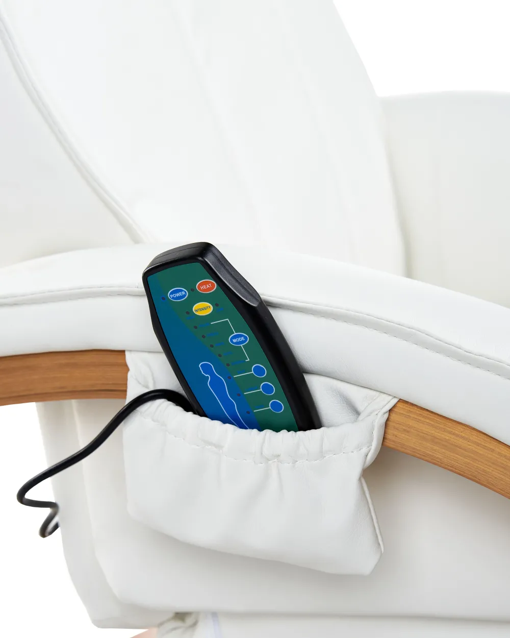 Clearance Beliani Hierontatuoli Jalkatuella Keinonahka Beige Majestic