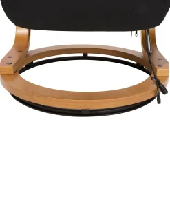 Outlet Beliani Hierontatuoli Jalkatuella Kangas Musta Hero