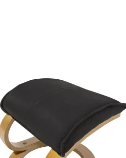 Outlet Beliani Hierontatuoli Jalkatuella Kangas Musta Hero