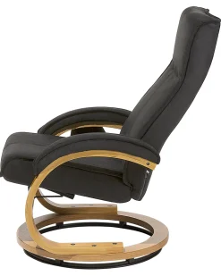 Outlet Beliani Hierontatuoli Jalkatuella Kangas Musta Hero