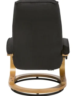 Outlet Beliani Hierontatuoli Jalkatuella Kangas Musta Hero