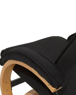 Outlet Beliani Hierontatuoli Jalkatuella Kangas Musta Hero