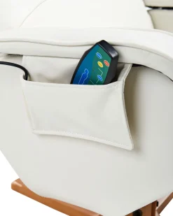 Best Sale Beliani Hierontatuoli Jalkatuella Keinonahka Kermanvalkoinen Relaxpro