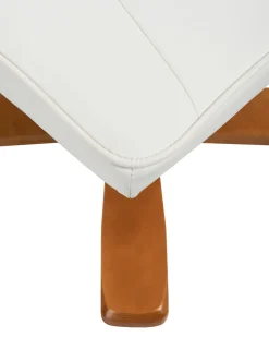 Best Sale Beliani Hierontatuoli Jalkatuella Keinonahka Kermanvalkoinen Relaxpro