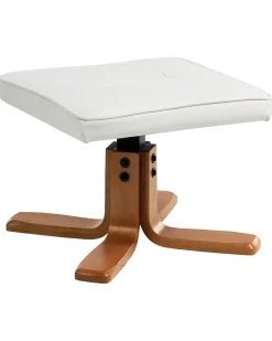 Best Sale Beliani Hierontatuoli Jalkatuella Keinonahka Kermanvalkoinen Relaxpro