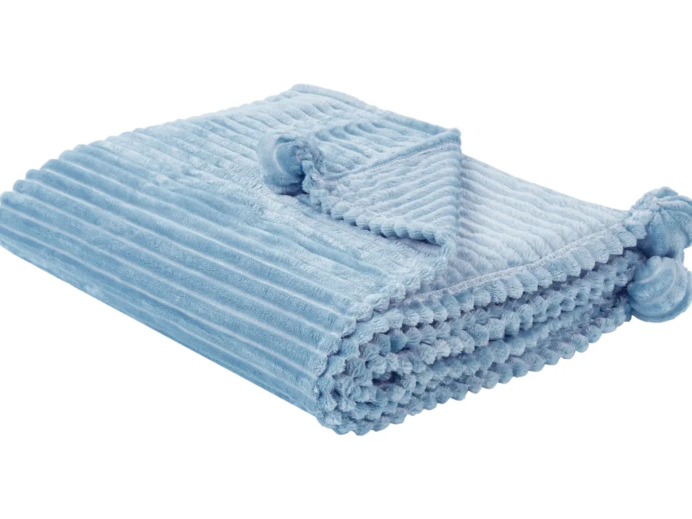 New Beliani Huopa 150 X 200 Cm Sininen Kaweri