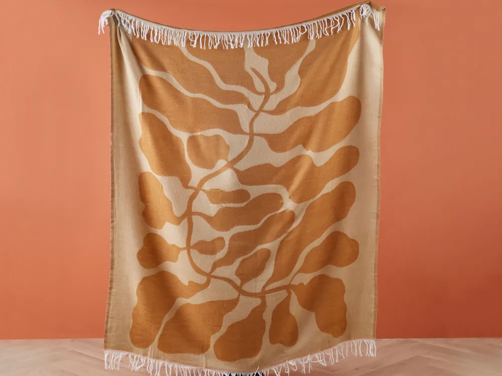 Tekstiilit<Beliani Huopa Beige/Oranssi 130 X 170 Cm Bangre