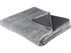 Tekstiilit<Beliani Huopa Kangas Vaaleanharmaa 200 X 220 Cm Saraswati