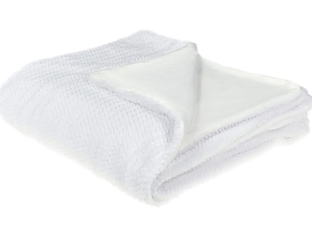 Cheap Beliani Huopa Kangas Valkoinen 200 X 220 Cm Bjas