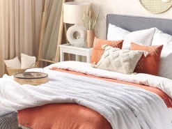 Cheap Beliani Huopa Kangas Valkoinen 200 X 220 Cm Bjas