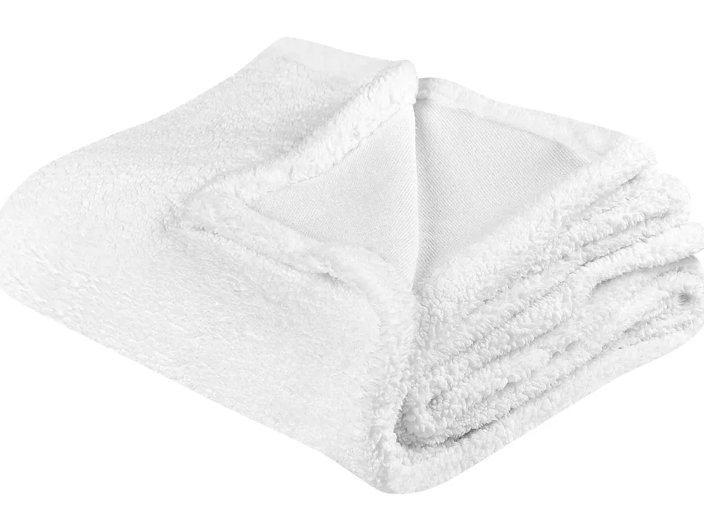 Tekstiilit<Beliani Huopa Kangas Valkoinen 125 X 150 Cm Mirge