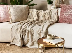 New Beliani Huopa Puuvilla Beige 130 X 180 Cm Guna