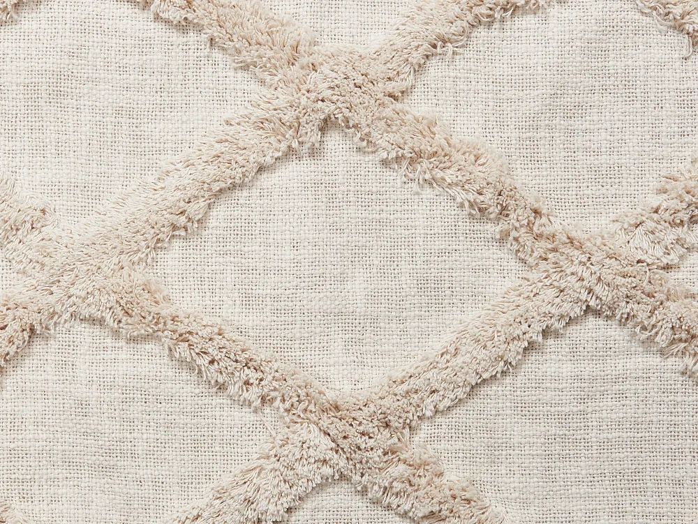 New Beliani Huopa Puuvilla Beige 130 X 180 Cm Guna