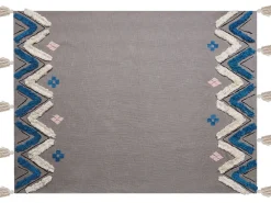 Outlet Beliani Huopa Puuvilla Harmaa 130 X 180 Cm Kottayam