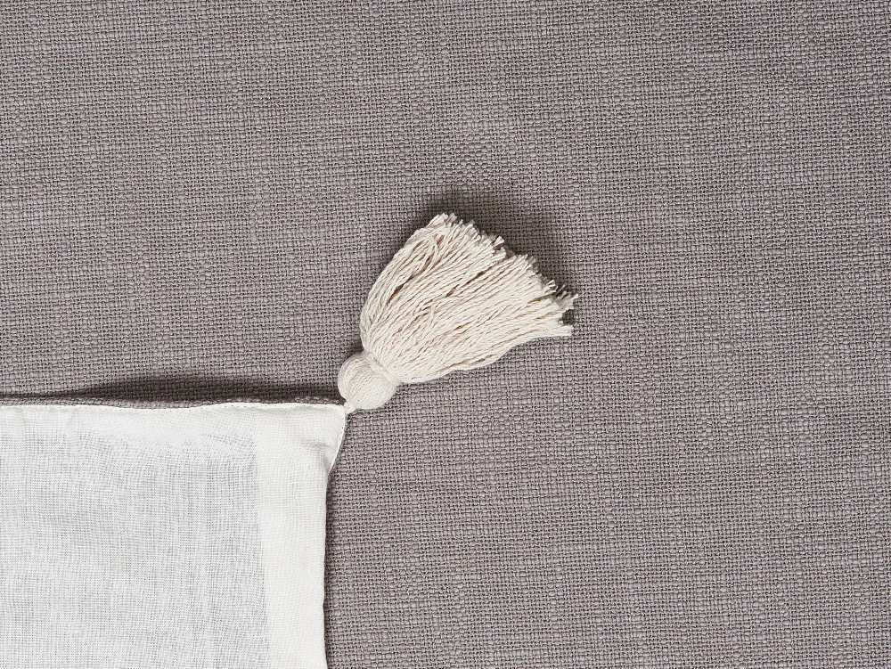 Outlet Beliani Huopa Puuvilla Harmaa 130 X 180 Cm Kottayam