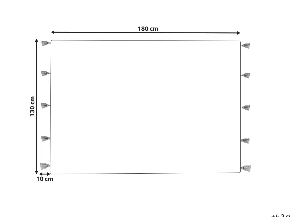 Outlet Beliani Huopa Puuvilla Harmaa 130 X 180 Cm Kottayam