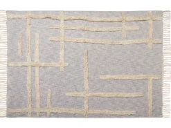 Cheap Beliani Huopa Puuvilla Harmaa/Beige 130 X 180 Cm Hospet