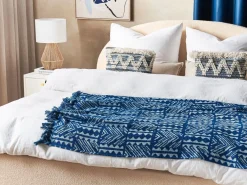 New Beliani Huopa Puuvilla Laivastonsininen 130 X 180 Cm Shivpuri