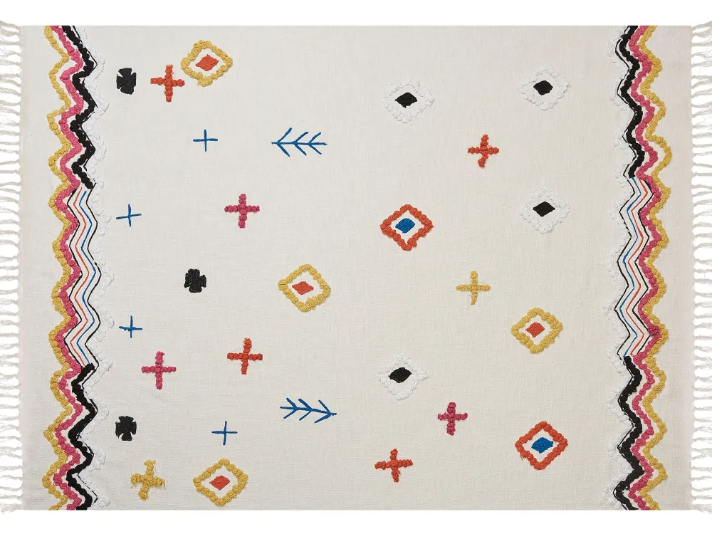 Shop Beliani Huopa Puuvilla Monivarinen 130 X 180 Cm Morena