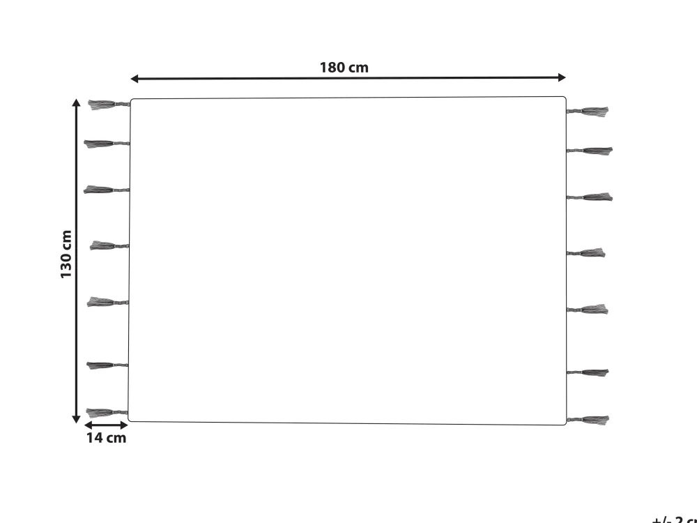 Tekstiilit<Beliani Huopa Puuvilla Monivarinen 130 X 180 Cm Ambala