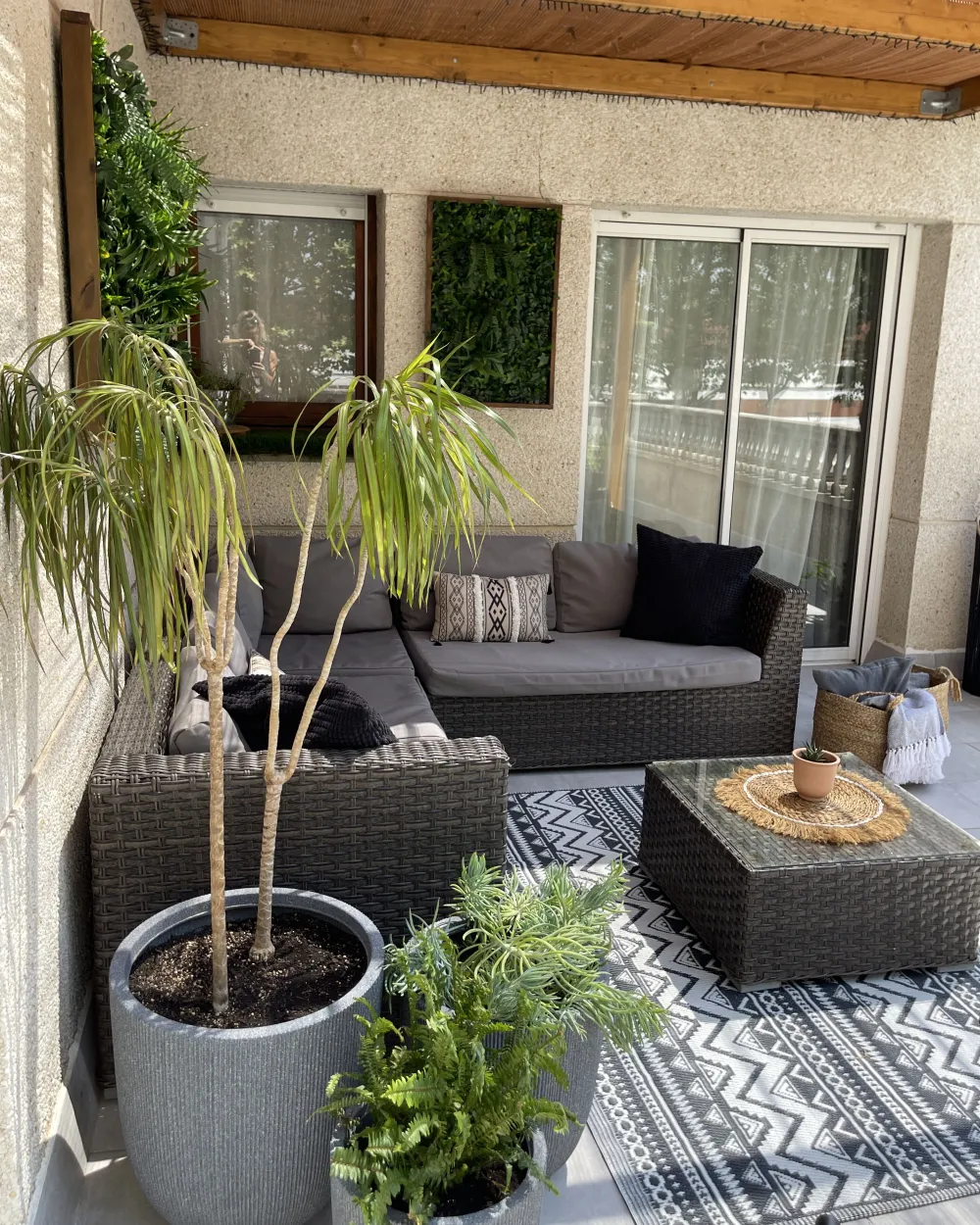 New Beliani Huopa Puuvilla Musta 130 X 160 Cm Tangier