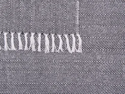 New Beliani Huopa Puuvilla Musta 130 X 160 Cm Tangier