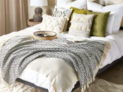 Tekstiilit<Beliani Huopa Puuvilla Musta/Valkoinen 125 X 150 Cm Chyama