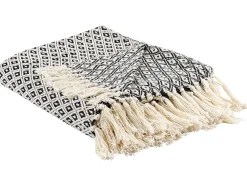 Tekstiilit<Beliani Huopa Puuvilla Musta/Valkoinen 125 X 150 Cm Chyama